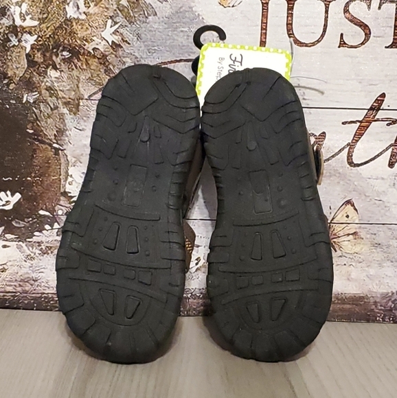 NWT First Steps by Stepping Stones Fisherman Sandals Brown Size 10 (CS322) - Picture 6 of 8